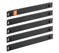 Tecmojo 5 Pack 1U Rack Blank Panel, Cold Rolled Steel Rack Panel, Rack Mount Plate for 19 in Server Rack Enclosure or Network Cabinet, Snap-in Type Mounting, Black