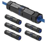 Tecmojo 6Pack Waterproof Cat6 Coupler, IP68 4.7in/Length 120mm Outdoor Ethernet Connector for CAT6/CAT5E/CAT5,Shielded RJ45 Ethernet Extender for IP Camera and PoE Device