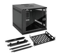 Tecmojo 6U 10 inch Rack, Wall Mount Network Cabinet Set,12.3W x 13D x 11.8H- Load Capacity 110Lbs(50 kg),Black 10" Wall Housing Server Rack Set