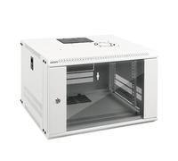 Tecmojo 6U 450mm Deep Wall Mount Server Cabinet IT Network Rack Enclosure, Lockable Door and Side Panels White, Standard Glass Door, for 19” IT Equipment, A/V Devices, White, Flat Package