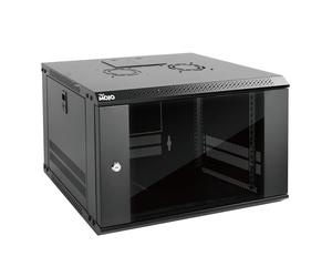 Tecmojo 6U 450mm Depth Wall Mount Server Cabinet IT Network Rack Enclosure, Lockable Door and Side Panels Black, Standard Glass Door, for 19” IT Equipment, A/V Devices, Flat Package
