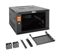 Tecmojo 6U Wall Mount Rack Cabinet, Heavy-Duty 176 Lbs High Load Capacity, 19” Enclosed Server Network Rack with Glass Door, 17.7” Deep - Elite Collection