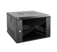 Tecmojo 6U Wall Mount Server Cabinet IT Network Rack Enclosure Lockable Door and Side Panels Black, Cooling Fan, Standard Glass Door, 450mm Depth, for 19” IT Equipment, A/V Devices