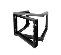 Tecmojo 6U Wall Mount Server Rack, 19" Open Frame, Black Steel, Compatible with Server Equipment