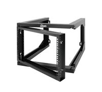 Tecmojo 6U Wall Mount Server Rack Swing Gate, Wall Mount Rack for 19in Computer/AV/Data/IT/Media Equipment, Open Frame Server Rack with 24in Depth, Square&Tapped Holes