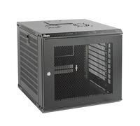 Tecmojo 9U 450mm Depth Wall Mount Server Cabinet IT Network Rack Enclosure Lockable Door and Side Panels Black, Locable Mesh Door, for 19” IT Equipment, A/V Devices, Flat Package