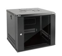 Tecmojo 9U 450mm Depth Wall Mount Server Cabinet IT Network Rack Enclosure Lockable Door and Side Panels Black, Standard Glass Door, for 19" IT Equipment, A/V Devices, Flat Package