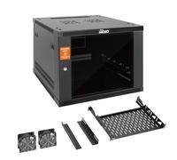 Tecmojo 9U Wall Mount Rack Cabinet, Heavy-Duty 176 Lbs High Load Capacity, 19” Enclosed Server Network Rack with Glass Door, 17.7” Deep - Elite Collection