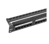 Tecmojo Cat6 24 Port Patch Panel, 19'' Network Patch Panel for Network Switch, 19inch Server Racks and Network Cabinets, 10G Support, Rack Mount, With
