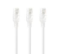 Tecmojo Ethernet Patch Cable 3M, 3 Pack, CAT6A UTP Network LAN 10Gigabit Pure Copper 24AWG LSZH Patch Cord White
