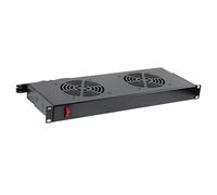 Tecmojo Rack Cabinet Mounted Server 1U 2 Fan Unit Cooling System Exhaust Airflow, for Cooling AV, Home Theater, Network 19inch Racks