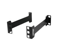 Tecmojo Rack Mount 1U Server Depth Adapter - Black, Alloy Steel - 6in/15.24cm - TAA Compliant - Recessed Rack Adapter Kit