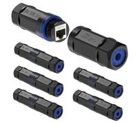 Tecmojo Waterproof RJ45 Coupler CAT6 FTP, Length 120mm, 6Pack