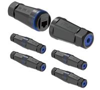 Tecmojo Waterproof RJ45 Coupler CAT6 UTP, Length 132mm, 5Pack