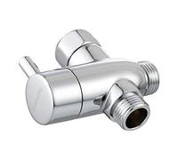 Tecmolog DSF012 Diverter Valve Shower 3 Way 1/2 Inch Brass Shut-Off Valve Shower T Adaptor for Hand Shower Chrome