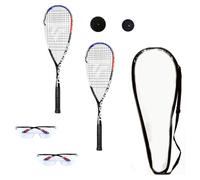 Tecnifibre Cross Squash Starter Kit (Includes 2-Racquets, 2-Eyeguards, 2-Balls, Balls, & Cover)