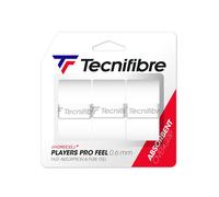 Tecnifibre Players Pro Feel Tennis Grips Pack of 3 White