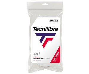 Tecnifibre PRO PLAYERS Tennis Racket Overgrips - 30 Pack - White - 0.5mm Squash