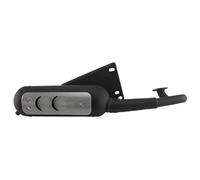 Tecnigas E-Box-2 Exhaust Aluminium red / black with approval for Derbi