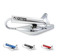 Tecnigas Q-Tre Sport Muffler Compatible Compatible with Compatible with Compatible with Compatible with Horizontal (2-Stroke/50cc) (Chrome-Charcoal)