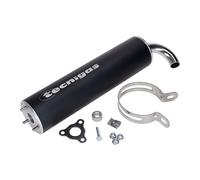 Tecnigas RS II black anodized rear muffler for Aprilia SR, Piaggio Skipper