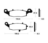 Tecnium Ma205 Organic Brake Pads Clear