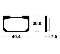 Free Shipping Tecnium MA259 Organic Brake Pads For Motorcycle Parts