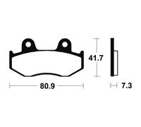 Tecnium MA58 Organic Brake Pads For Motorcycle Parts Accessories