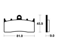 Tecnium MF278 Sintered Brake Pads For Motorcycle Parts Accessories