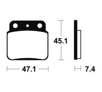 Tecnium Mo149 Sintered Brake Pads Clear