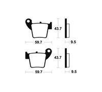 Tecnium Mor277 Sintered Brake Pads Clear