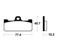 Tecnium MSR211 Sintered Brake Pads Professional Competition For Motorcycle