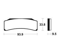 Free Shipping Tecnium MSR389 Sintered Brake Pads Competition