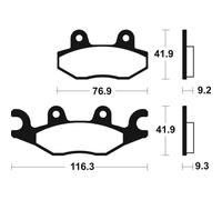Tecnium Mss378 Sintered Brake Pads Clear