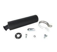 TECNIUM Muffler Steel Black Derbi/Gilera/Aprilia, black
