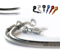 TECNIUM SPEEDBRAKES Aviation Brake Hose Carbon/Silver Banjo, black, size 300 mm