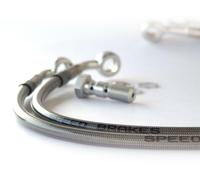 TECNIUM SPEEDBRAKES Aviation Clutch Hose Kit Stainless Hose/Aluminum Banjo, black