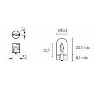 Tecnium T10 12v 3w Bulb 10 Units