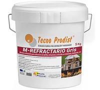 Tecno Prodist Grey Refractory Mortar - (5 kg) Special Fire Brick and Plastering in areas that reach high temperatures such as BBQs, ovens or fis.