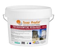 Tecnocem Cal Ecologic by Tecno Prodist, 10 kg, ecological lime mortar, extra breathable, moisture-repellent, waterproof and mildew resistant, for plaster and plaster, easy to use, white