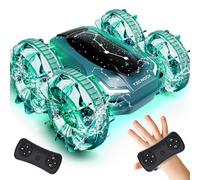 Tecnock 2025 Amphibious Remote Control Car Boat, 4WD Gesture RC Cars with Magnetic Charging, 60 Min Playtime, LED Lights, Pool Toys for Kids Ages 6-12, Gift Toys for Boys Girls