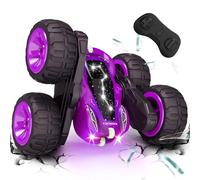 Tecnock 2026 Remote Control Car for Kids, 2.4GHz RC Car with Type-C Easy Charging, 4WD Double Sided 360° Rotates and Flips RC Stunt, Toys Gift for Boys and Girls