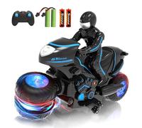 Tecnock RC Motorcycle, Kids Remote Control Motorcycle Double Sided Flips 360°Rotating Stunt Car for Boys,2.4Ghz High Speed Rock Crawler Vehicle with 4 Batteries,Gift for Kids Age 4-9 and Up Year Old