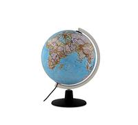 Tecnodidattica - NATGEO Classic Globe | Illuminated and revolving |Political and physical cartography | Text in English | 12"/30cm Diameter