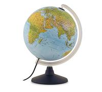 Tecnodidattica - Nova Rico 30 Elite Globe | Illuminated and revolving | Graduated Meridian | Political and physical cartography in English | 12"/30cm Diameter