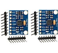TECNOIOT 2pcs GY-521 MPU-6050 mpu6050 module 3 Axis analog gyro sensors Accelerometer Module | 2pcs GY-521 6DOF MPU-6050 3 Axis Accelerometer and Gyro Module for Arduino