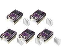 TECNOIOT 5pcs Stepstick DRV8825 Stepper Motor Driver Reprap RAMPS replace A4988 | 5pcs DRV8825 5-layer stepper motor controller module with mini heat sink for 3D printer