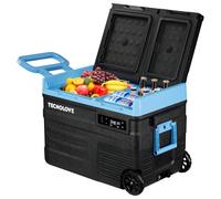 Tecnolove 12 Volt Refrige 48QT(45L) Dual Zone Car Fridge -4℉~68℉ Fast Cooling 12/24V DC 100-240V AC Compressor Electric Cooler APP Control Portable Freezer for Camping, Travel,SUV, Road Trips, Home