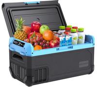 Tecnolove 20L Car Refrigerator Freezer, 21QT Single Zone Portable Fridge with Blow Expansion Evaporator, Reversible Door, LED Control, Fast Cooling, 100-240V AC / 12V / 24V DC, -4℉~68℉, Ice Blue