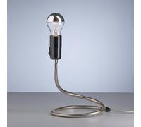 TECNOLUMEN Lightworm table lamp, nickel-plated